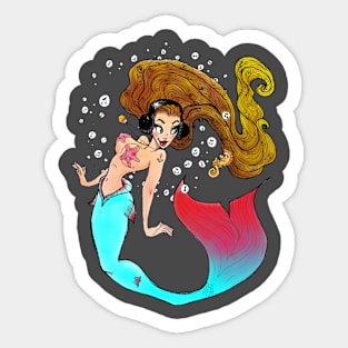 Mischievous Mermaid Sticker